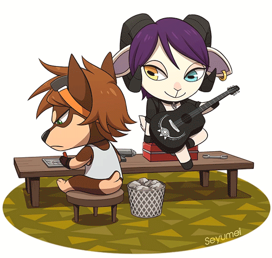 Animal crossing inspired animation of my characters