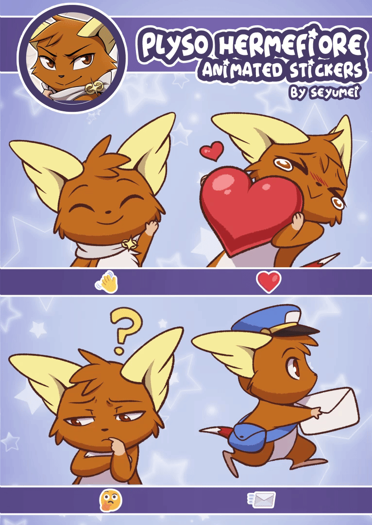 Animated stickers of my mascot character