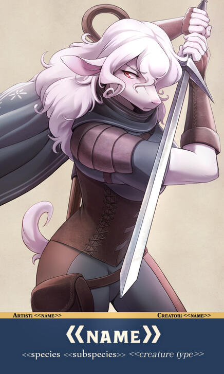 Backer card illustration for The Delver's Guide to Beast World