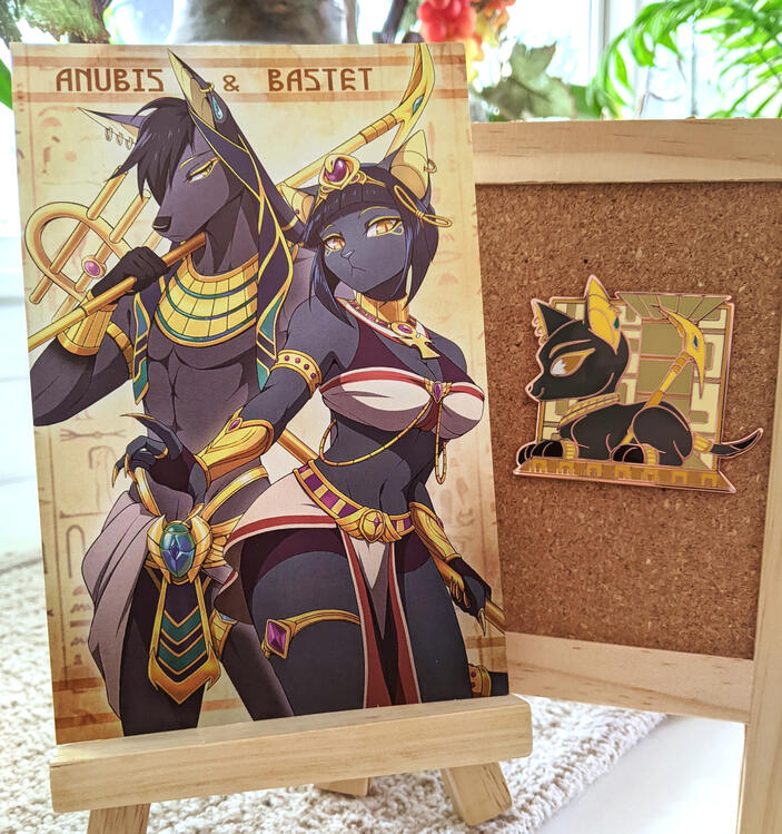 Anubis Pin with matching small print