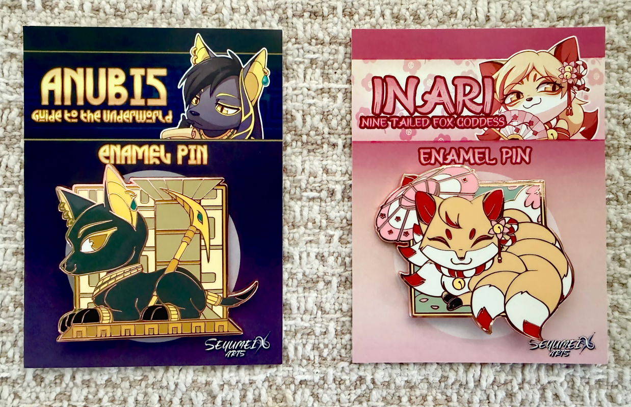 Pins with backing cards