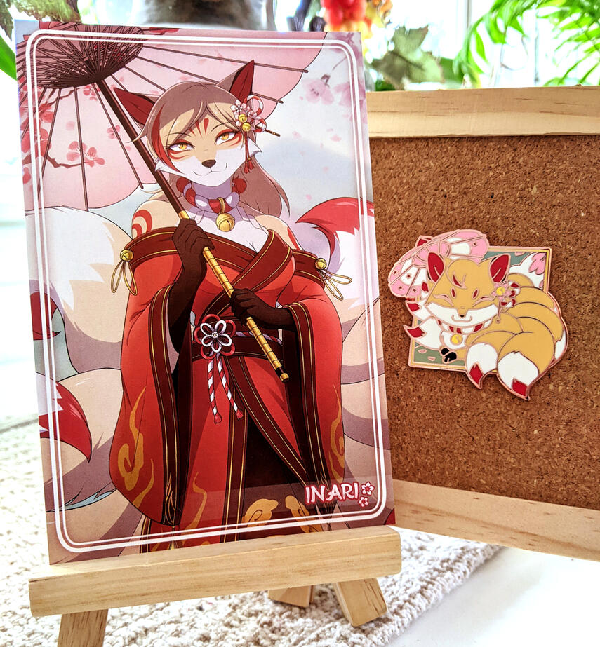 Inari Pin with matching small print