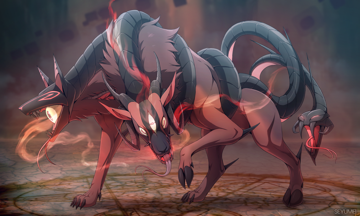 Illustration of a demon design