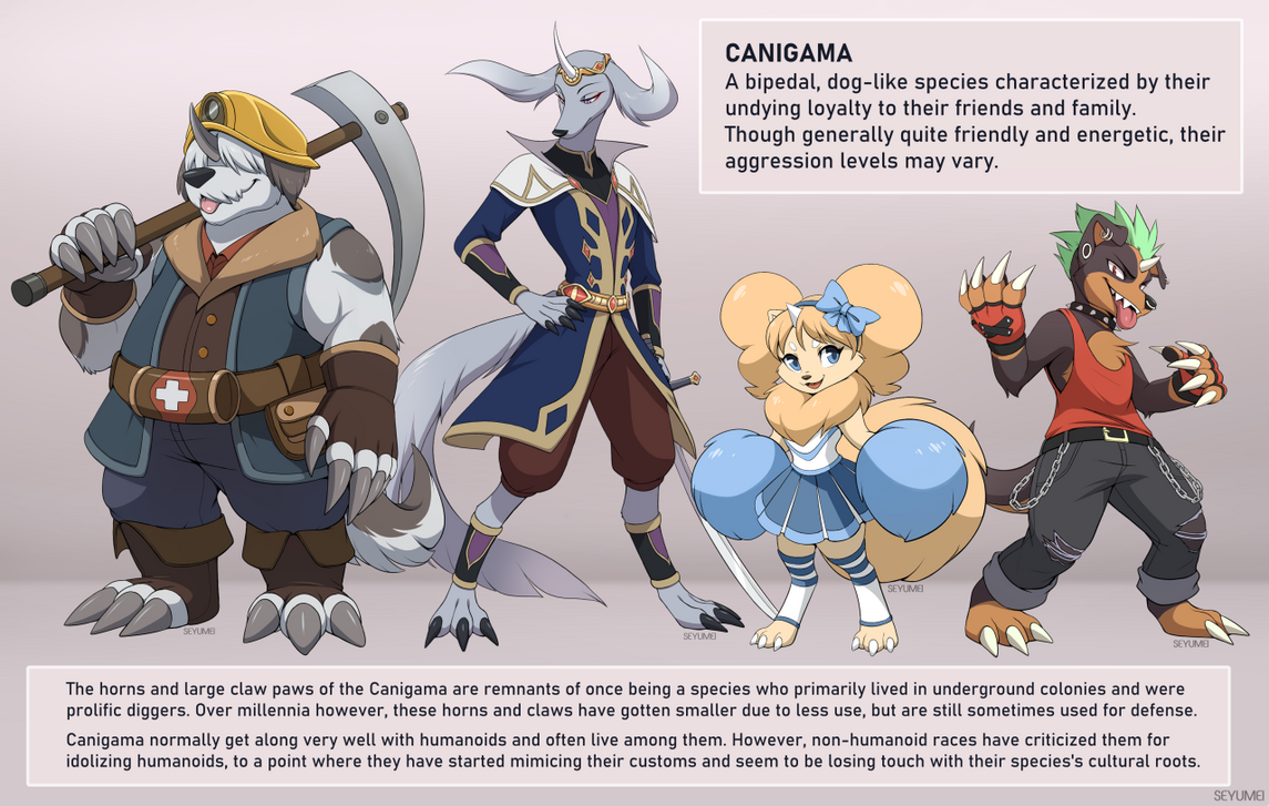 Info page on the Canigama (original species)