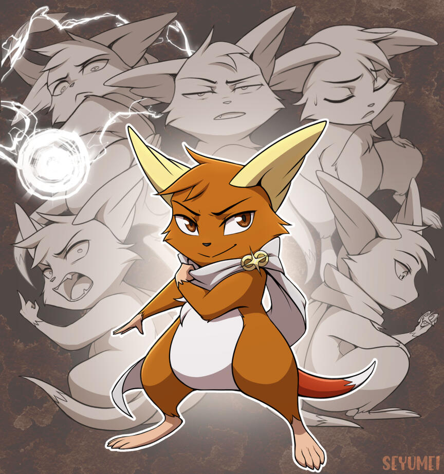Key art done of my mascot, Plyso