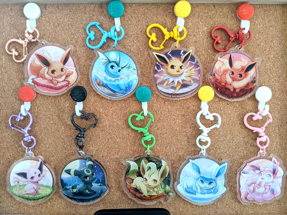 Eeveelution keychains