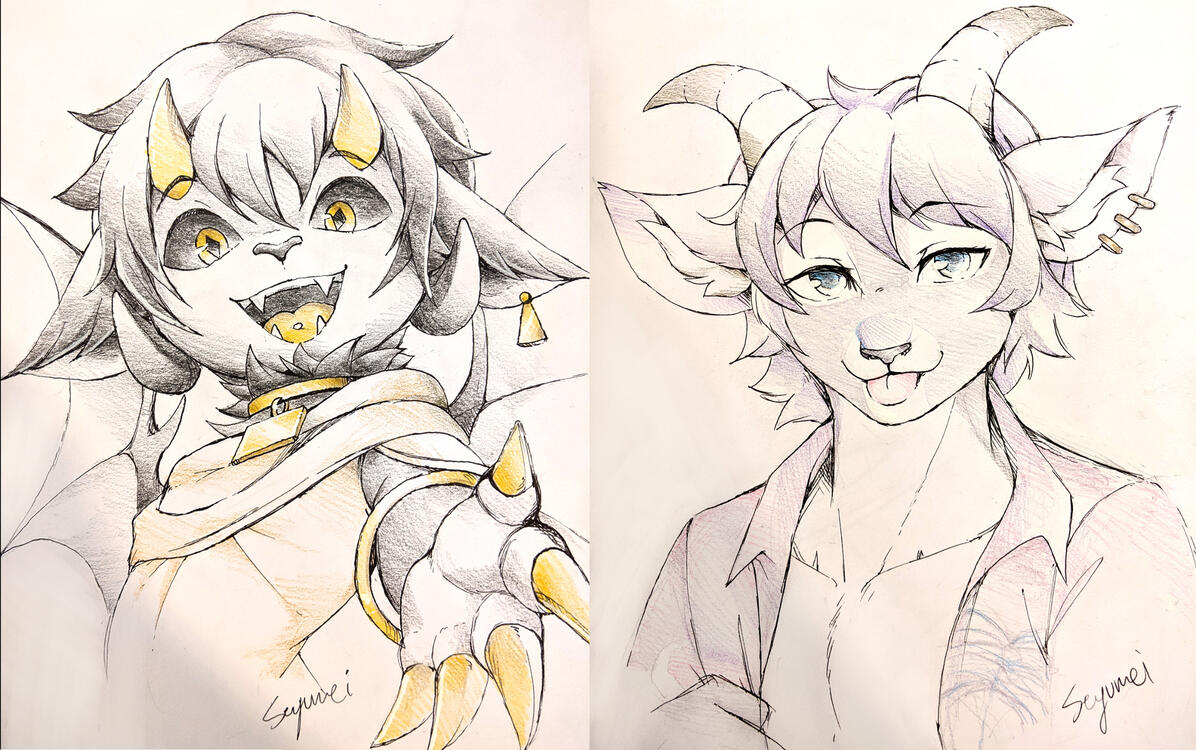 Sketch commissions for clients (done at con)
