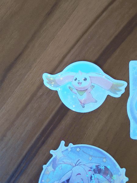 Holo effects on stickers