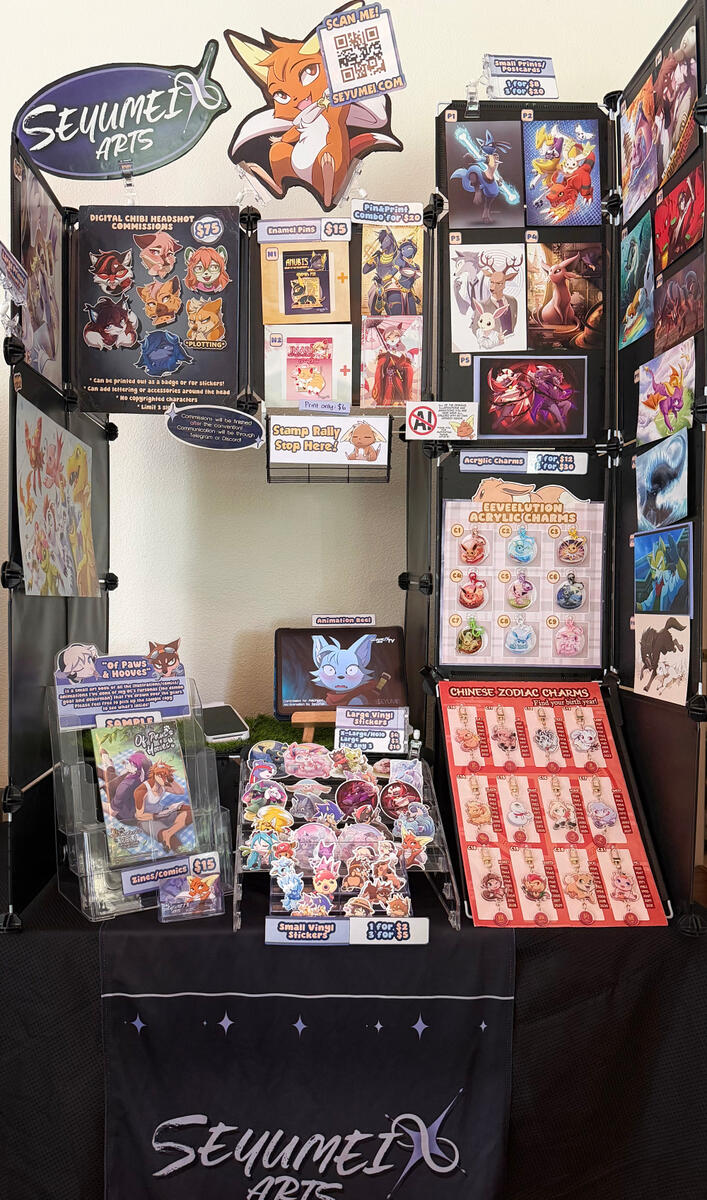 Current 3 ft table setup (used at Furlandia 2026)