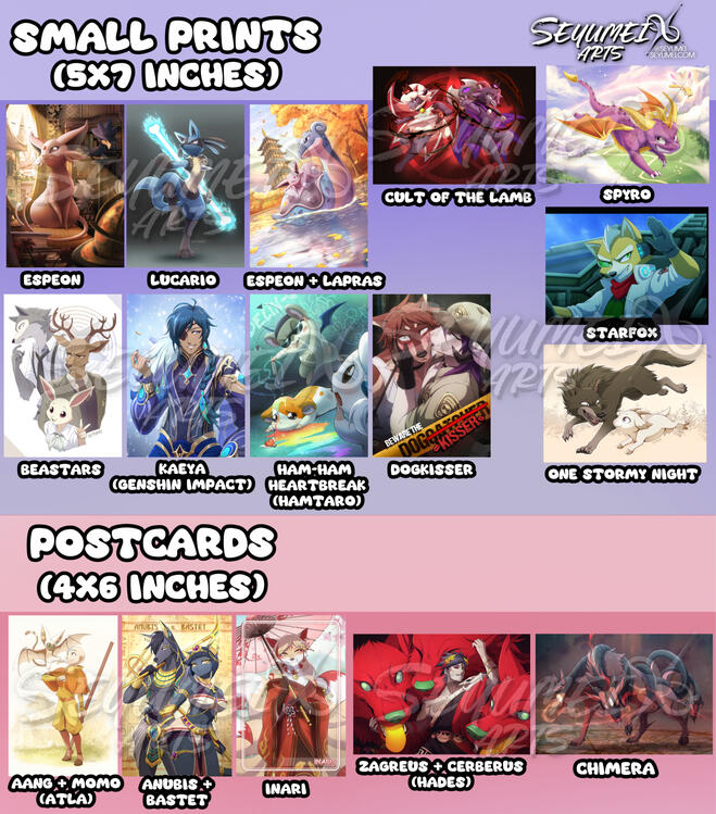 Small prints catalog