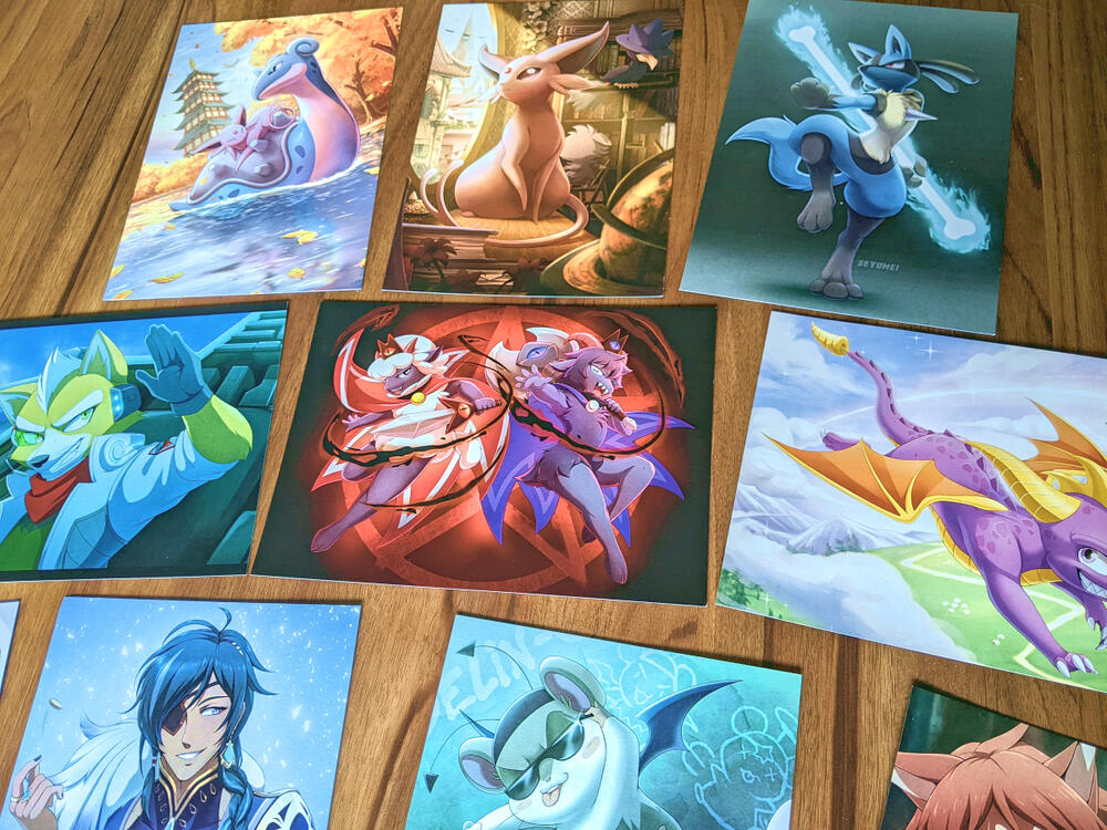 Another angle of small prints